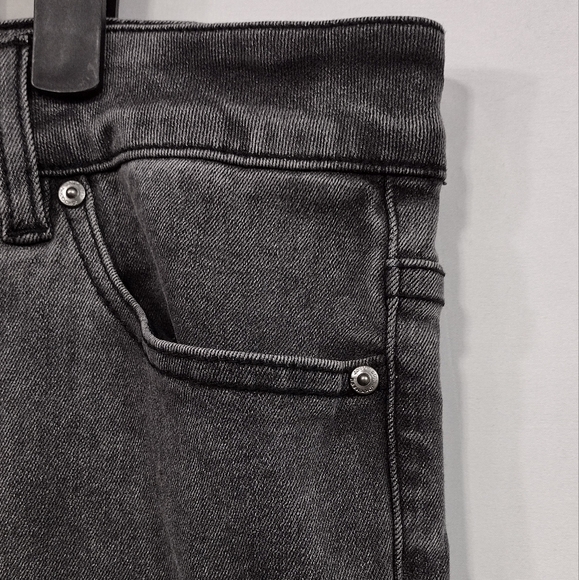 John Mark Fringe Hem Boyfriend Jeans Womens 16W Black Boho Retro 90s Y2K Casual - Picture 3 of 8